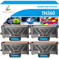 True Image 4-Pack Compatible Toner Cartridge for Brother TN-360 Work with HL-2140 HL-2170 MFC-7340 MFC-7345N MFC-7840W DCP-7030 DCP-7040 DCP-7045N Printer (Black)