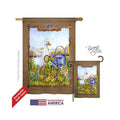 05046 Birds Duck & Duckies 2-Sided Vertical Impression House Flag - 28 x 40 in.