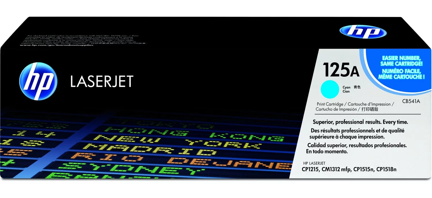 HP 125A (CB541A) Toner Cartridge, Cyan