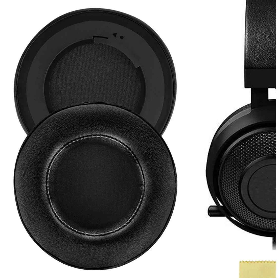 Geekria QuickFit Replacement Ear Pads for Razer Kraken 7.1 Chroma V2 USB Gaming Headset Headphones Ear Cushions, Headset Earpads, Ear Cups Cover Repair Parts (Black)