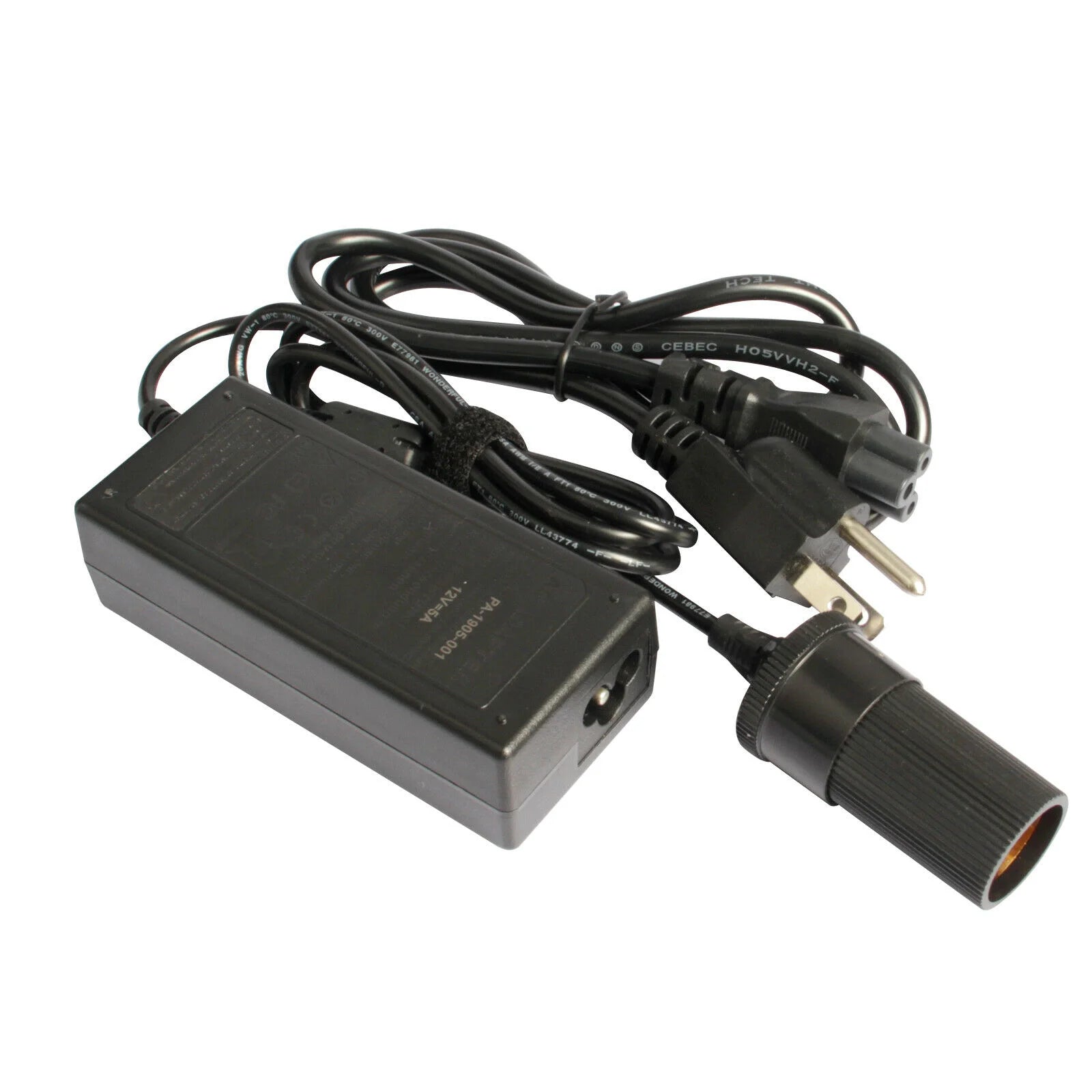 110V AC to DC 12V 5A Car Power Adapter Converter Cigarette Lighter Socket 60W US