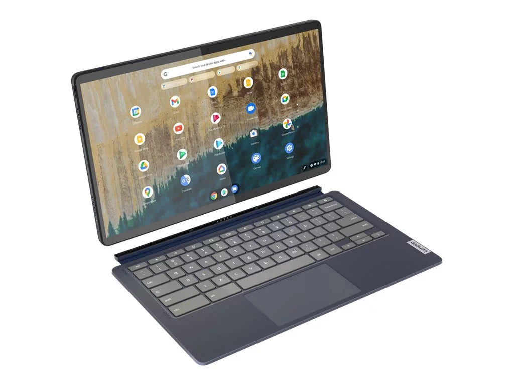 Lenovo IdeaPad Duet 5 CB 13Q7C6 82QS - With detachable keyboard - Snapdragon 7c Gen 2 Kryo 468 / 2.55 GHz - Chrome OS - Qualcomm Adreno - 8 GB RAM - 128 GB eMMC - 13.3 OLED touchscreen 1920 x 1080 (Full HD) - Wi-Fi 5 - dual tone abyss blue - kbd: US