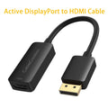 CableCreation Displayport to HDMI Cable Short 10cm, DP to HDMI 4K@60Hz HDR, DP 1.4 to HDMI Convert, Active DP Male to HDMI Female Extension Cord Plug and Play for PCs / HDTV/ Monitor/ Display