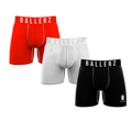 Ballerz No Fly Ball Hammock Underwear for Men, 3 Pack | Anti Chafing Men¡¯s Boxer Briefs with Pouch for Balls and Support | Cooling Moisture Wicking American Made Athletic Boxer Briefs for Men