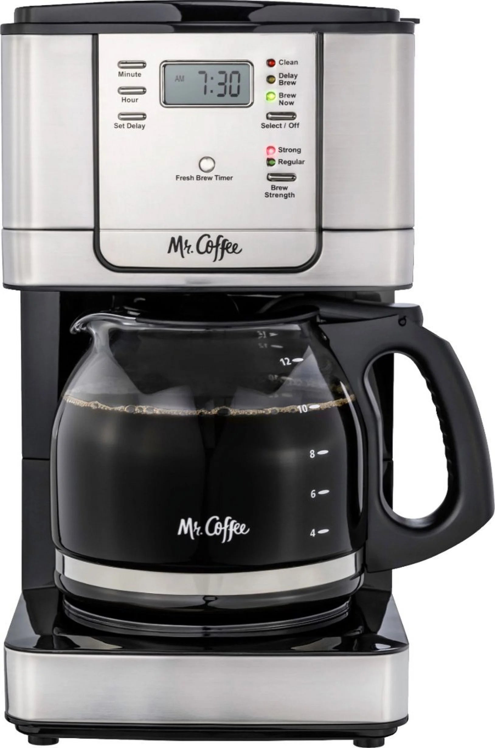 12-Cup Coffee Maker with Strong Brew Selector - Stainless Steel