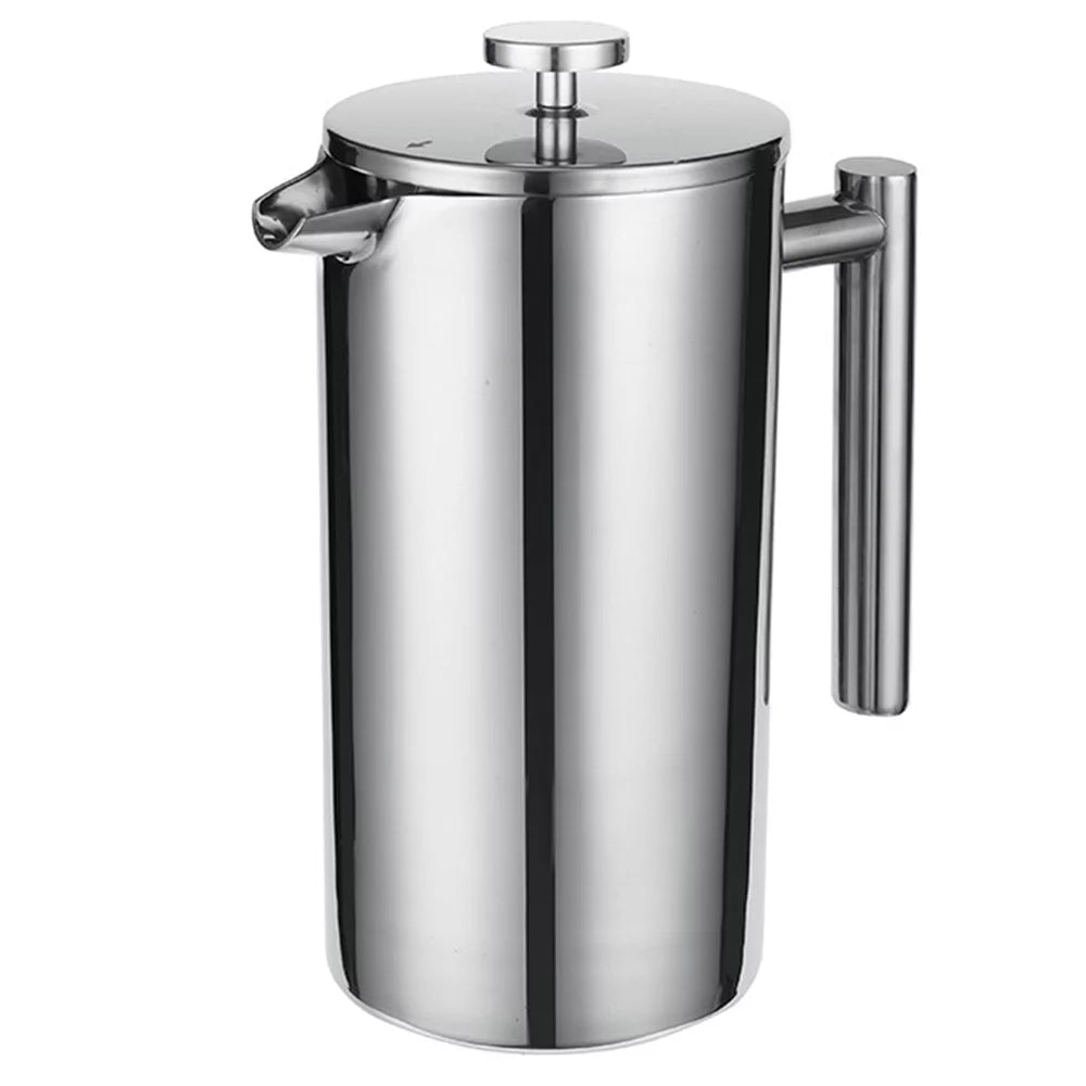 French Press 304 Stainless Steel Thermal Coffee Maker Tea Maker 800ML 3 Filters -scald Handle Rust-proof Coffee Press