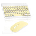 Rechargeable Bluetooth Keyboard and Mouse Combo Ultra Slim Full-Size Keyboard and Ergonomic Mouse for ?SAMSUNG TU-7000 TV and All Bluetooth Enabled Mac/Tablet/iPad/PC/Laptop -Banana Yellow