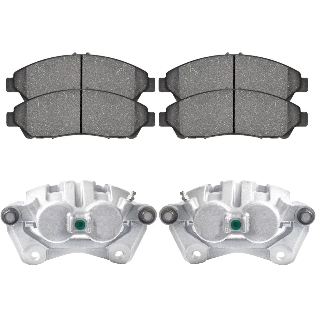 AutoShack Front Brake Calipers and Performance Ceramic Pads Kit Driver and Passenger Side Replacement for 2007 2008 2009 2010 2011 2012 2013 Acura MDX 2010-2013 ZDX 3.7L V6 AWD BCPKG1058