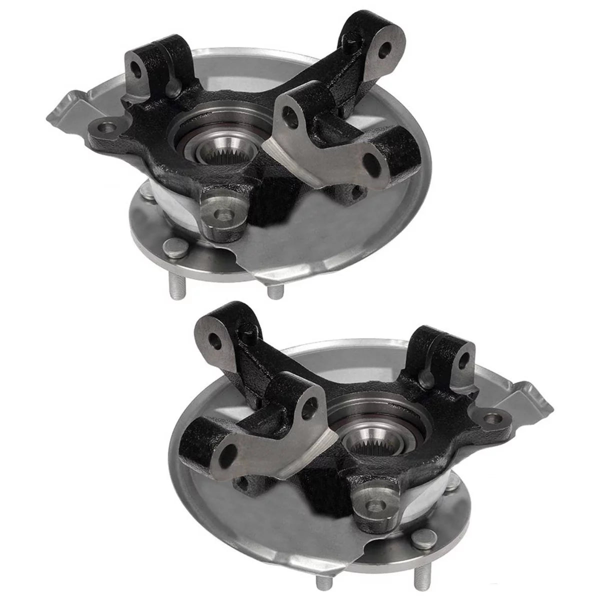 AutoShack Front Steering Knuckles and Wheel Bearing Hub Assembly 5 Lugs Set of 2 Driver and Passenger Side Replacement for 2007-2017 Jeep Patriot Compass 2007-2012 Dodge Caliber 2.0L 2.4L 4WD AWD FWD