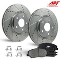 Rear Zinc Drill/Slot Brake Rotors + Ceramic Pads for Toyota Avalon 2000-2004