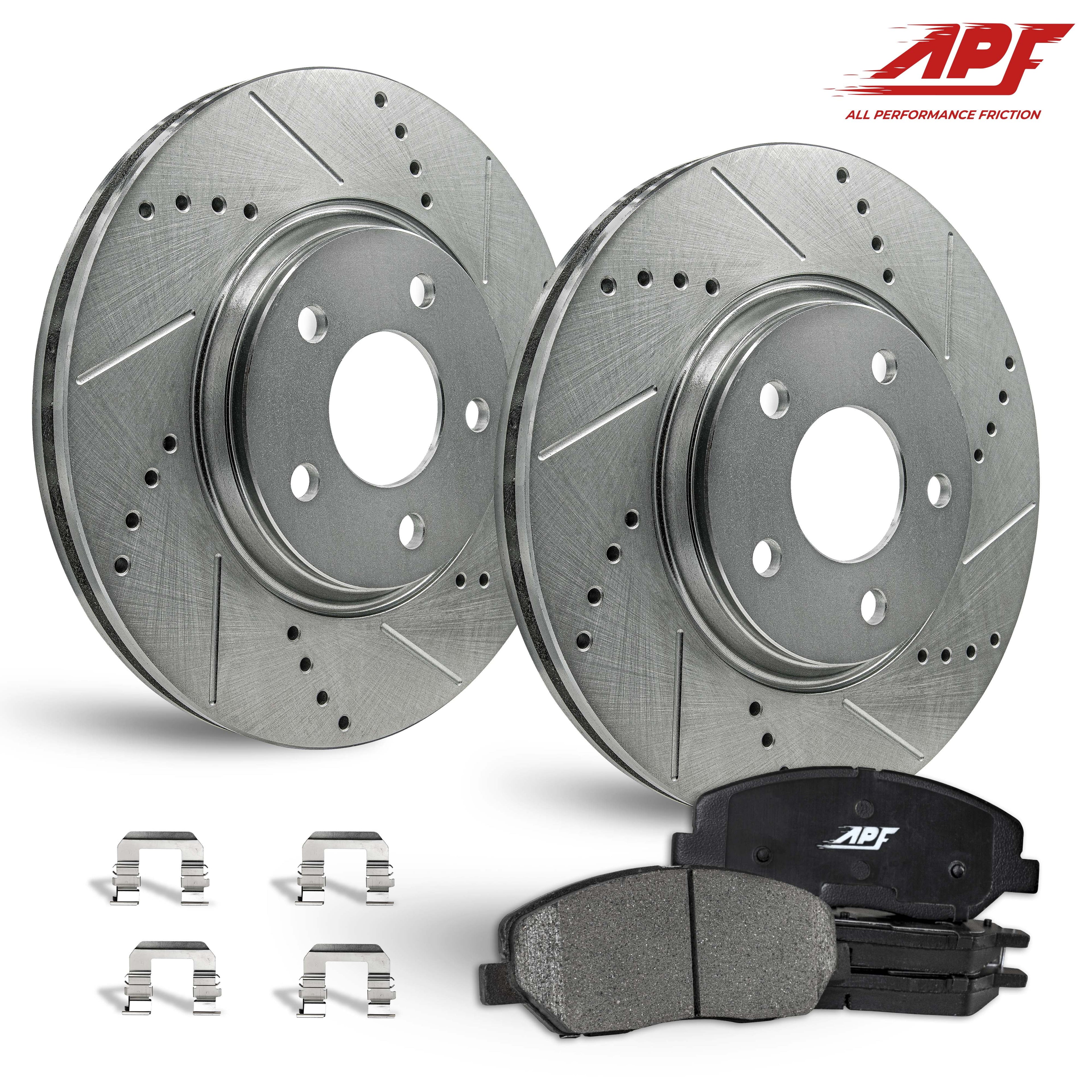 Rear Zinc Drill/Slot Brake Rotors + Ceramic Pads for Toyota Avalon 2000-2004