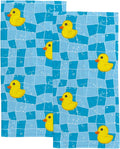 GZHJMY Fingertip Hand Towels, 2 Pack Pcs Ducky in The Bathroom Absorbent Face Bath Towels for Bathroom Kitchen, 30x15