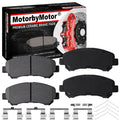 Front Ceramic Brake Pads w/Hardware Kits Fits for Nissan Juke Maxima Sentra Rogue Select-Low Dust Brake Pad-4 Pack Fits select: 2009-2014 NISSAN MAXIMA S/SV