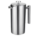 French Press 304 Stainless Steel Thermal Coffee Maker Tea Maker 800Ml 3 Filters -Scald Handle Rust-Proof Coffee Press