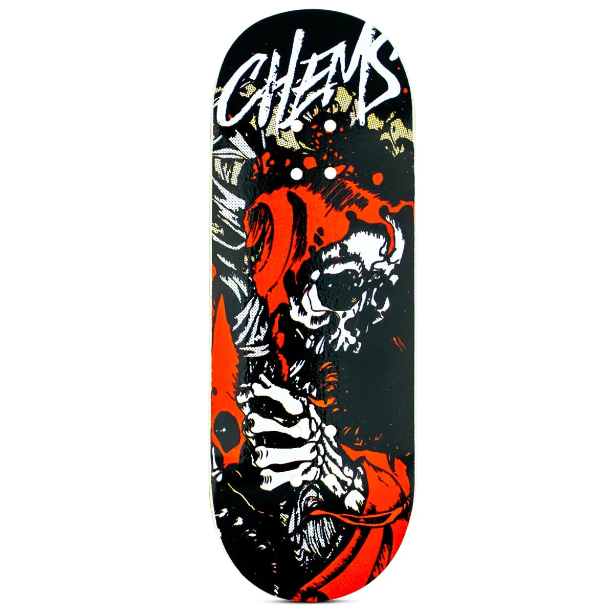 Chems Fb Chems Fingerboard Deck - Black Red Grim Mid Pro Pop - 33mm