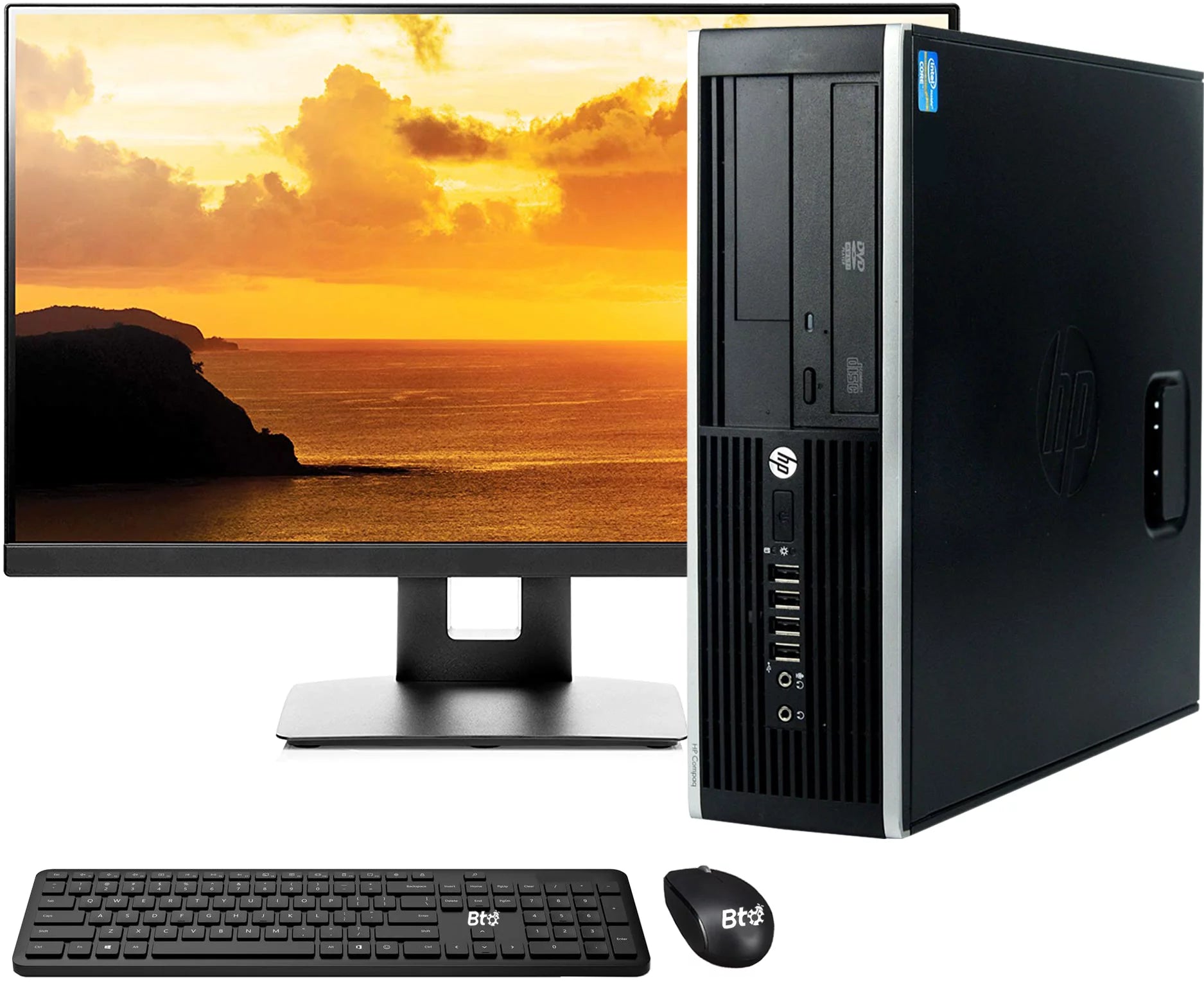 Restored HP Elite SFF Desktop Computer PC, Intel Core i7 3.4GHZ Processor, 16GB Ram, 256GB M.2 SSD, WiFi & Bluetooth, BTO Wireless keyboard And Mouse, 19 Inch FHD LED Monitor, Windows 10 (Refurbished)