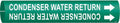 Brady Pipe Marker,Condenser Water Return  4040-D
