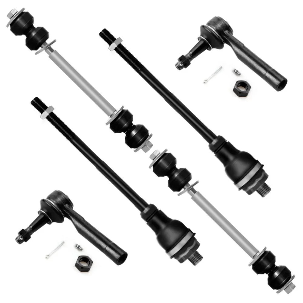 Teledu 6pcs Front Inner Outer Tie Rods Sway Bars Kit For Cadillac Chevy GMC AWD 4WD