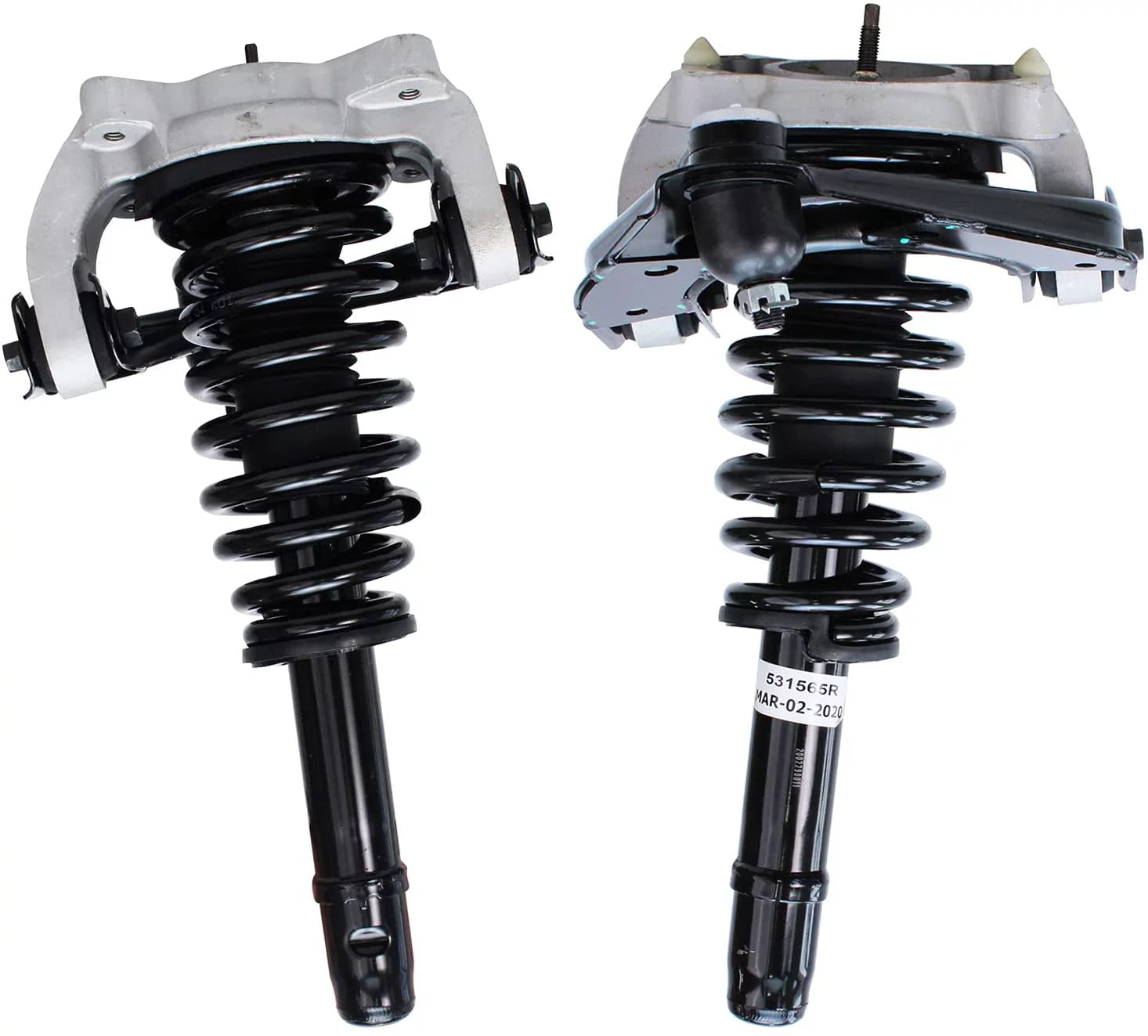 Detroit Axle - 2 Front Ready Struts for Chrysler Sebring Cirrus Dodge Stratus Plymouth Breeze Left and Right Side Complete Struts & Spring Assembly with Upper Control Arms Replacement