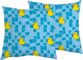 Coolnut Square 2 Pieces Ducky in The Bathroom Zippered Throw Pillow Case Cushion Pillow Covers Protectors for Home Car Decoration 18x18in