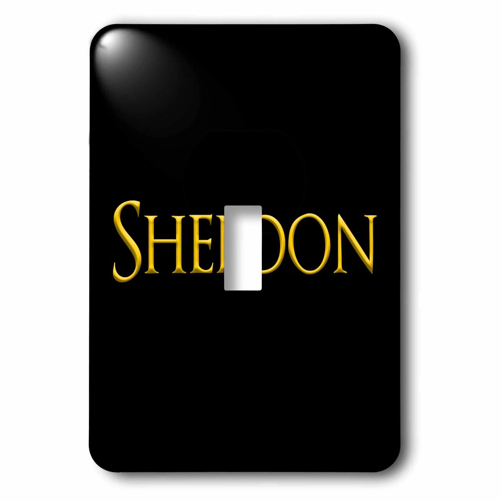 Sheldon popular man name in the America. Yellow on black gift single toggle switch lsp-341786-1