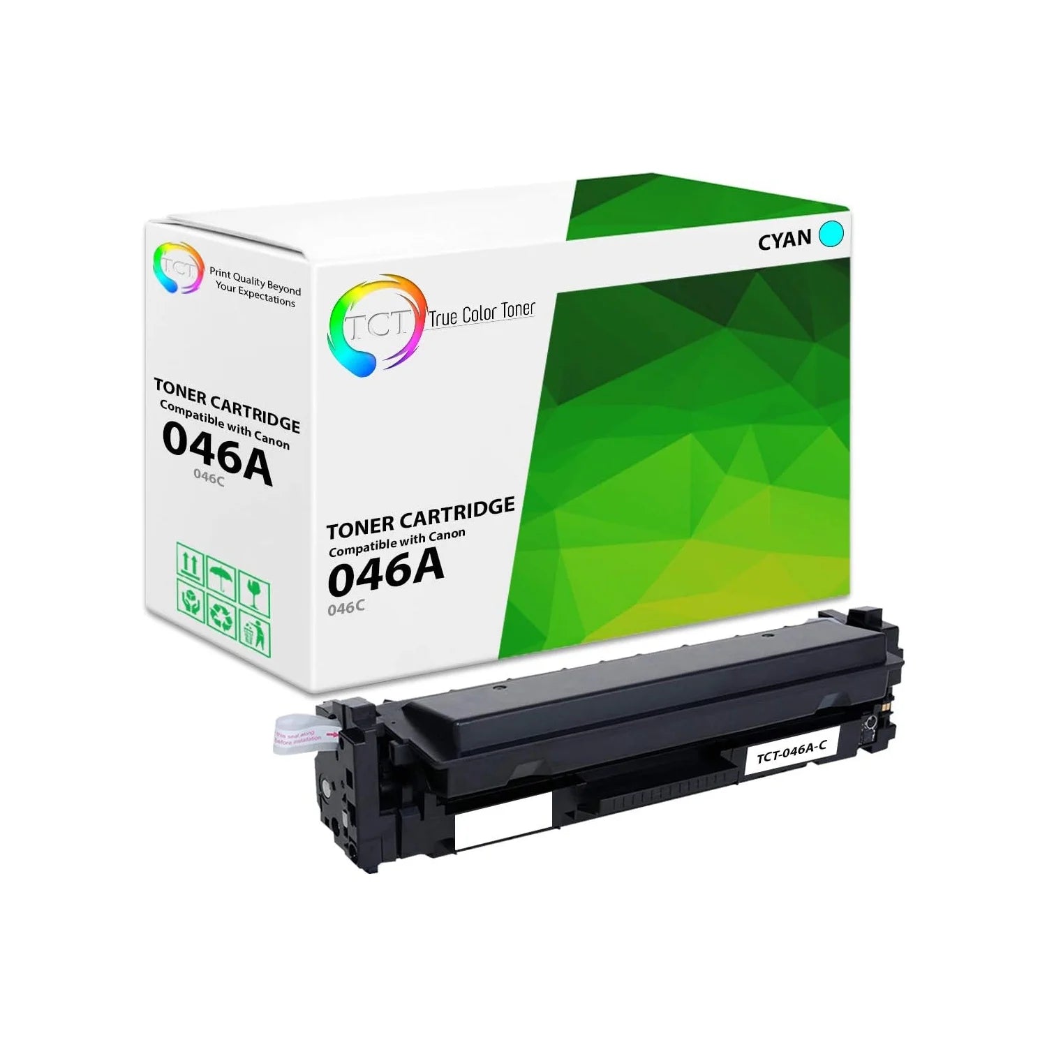 TCT Compatible Toner Cartridge Replacement for the Canon 046 Series - 4 Pack (BK, C, M, Y)