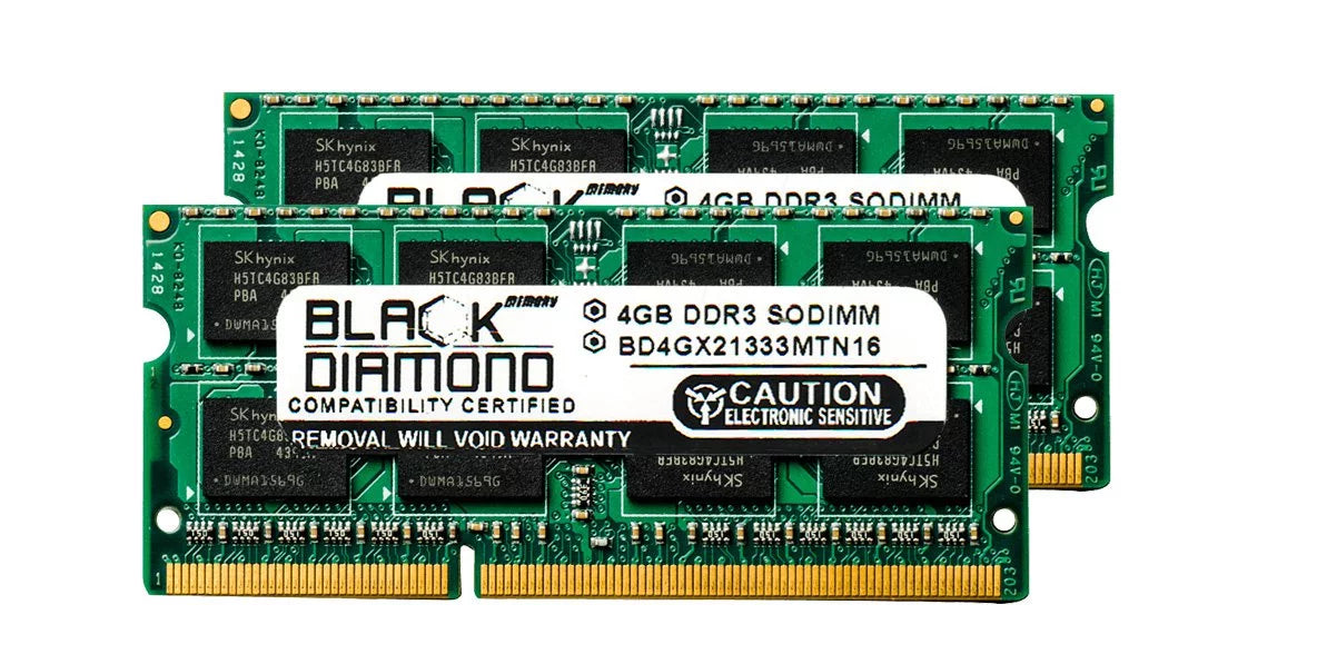 8GB 2X4GB RAM Memory for Apple iMac MC509LL/A (Aluminum 3.20GHz Core i3 21.5-inch) DDR3 SO-DIMM 204pin PC3-10600 1333MHz Black Diamond Memory Module Upgrade