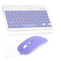 Rechargeable Bluetooth Keyboard and Mouse Combo Ultra Slim Full-Size Keyboard and Mouse for Dell Precision 7000 7760 Laptop and All Bluetooth Enabled Mac/Tablet/iPad/PC/Laptop - Violet Purple