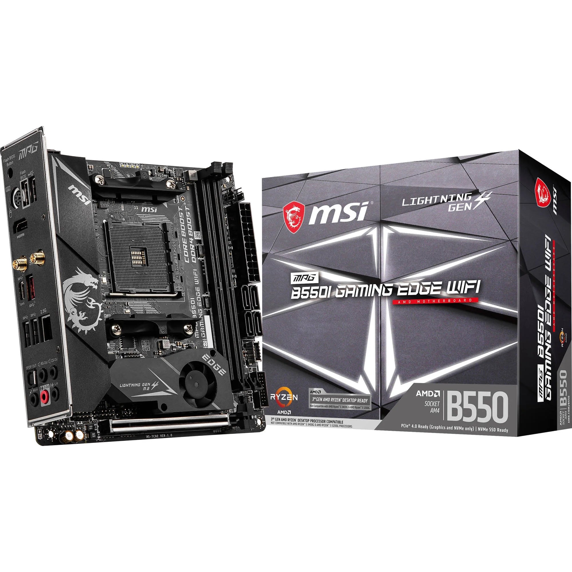 MSI B550I GAMING EDGE WIFI Desktop Motherboard - AMD AM4