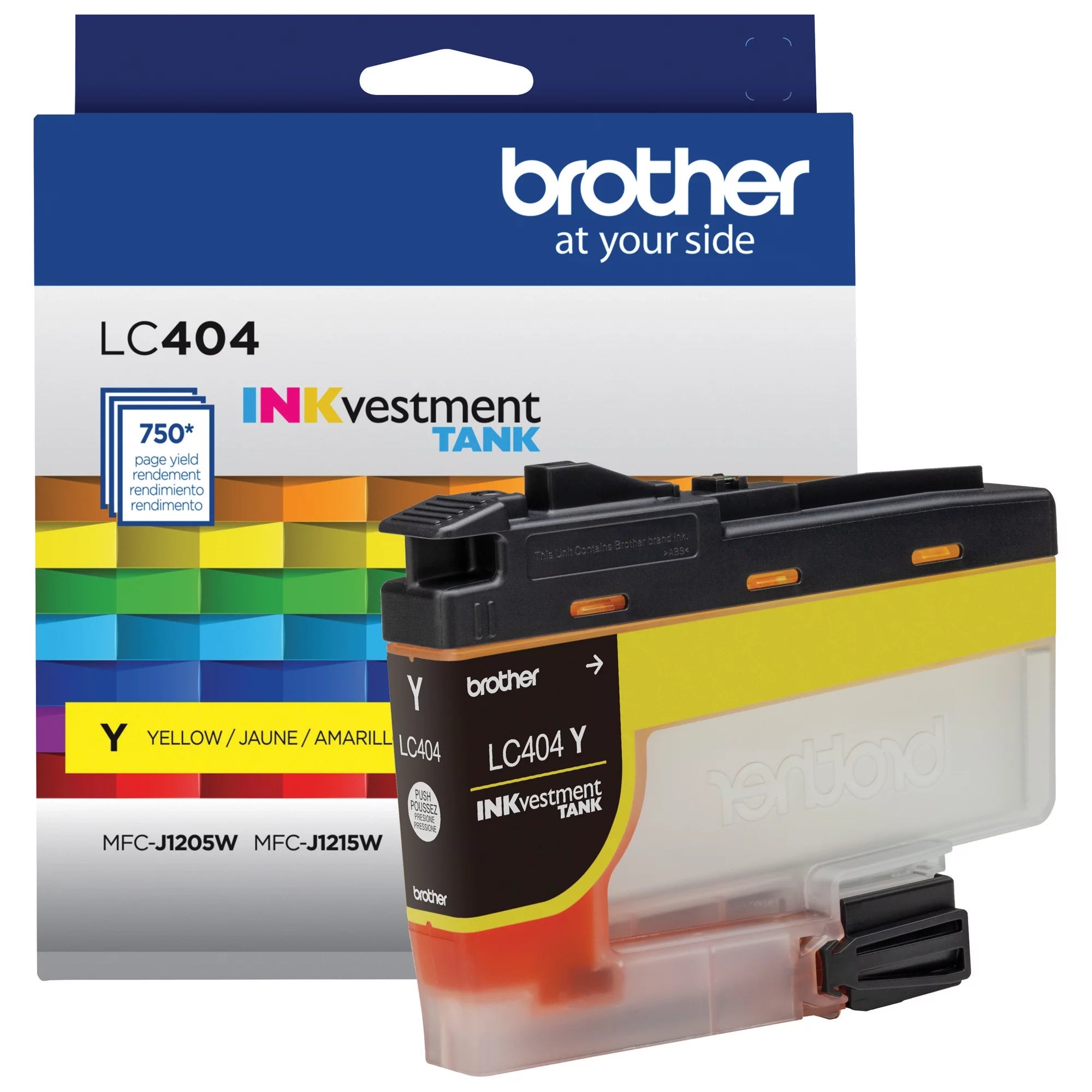 Brother Genuine Standard-yield Yellow Printer Ink Cartridge, LC404Y