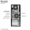 HP Elite 8200 TOWER PC, Intel Quad Core i7-2600 3.40GHZ, 8G DDR3, 128 GB SSD + 1TB, DVD, VGA, DP, BT, WIFI, Windows 10 Pro 64 Bit-Multi-Language(EN/ES/FR) Used Grade A