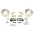 1963-1970 Chevy C10 Truck Rear 6 Lug Disc Brake Kit: 12 Rotor, 6x5.5 Bolt Pattern, GM Large Bore Single Piston Calipers w/ E-Brake, D54 Pads, Hardware & E-Brake Cables