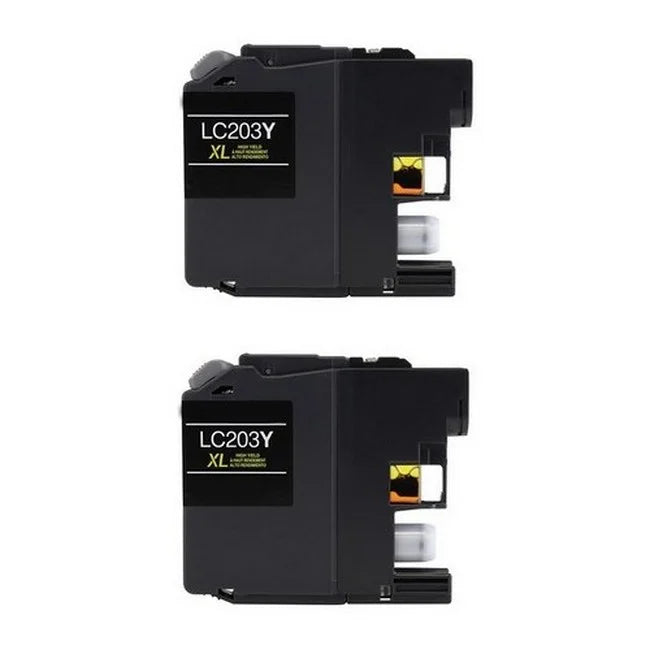 PrinterDash Compatible Replacement for Brother DCP-J562/J4120/MFC-J460/J680/J880/J4320/J4620/J5320/J5620/J5720DW Yellow High Yield Inkjet (2/PK-550 Page Yield) (LC-203YS_2PK)