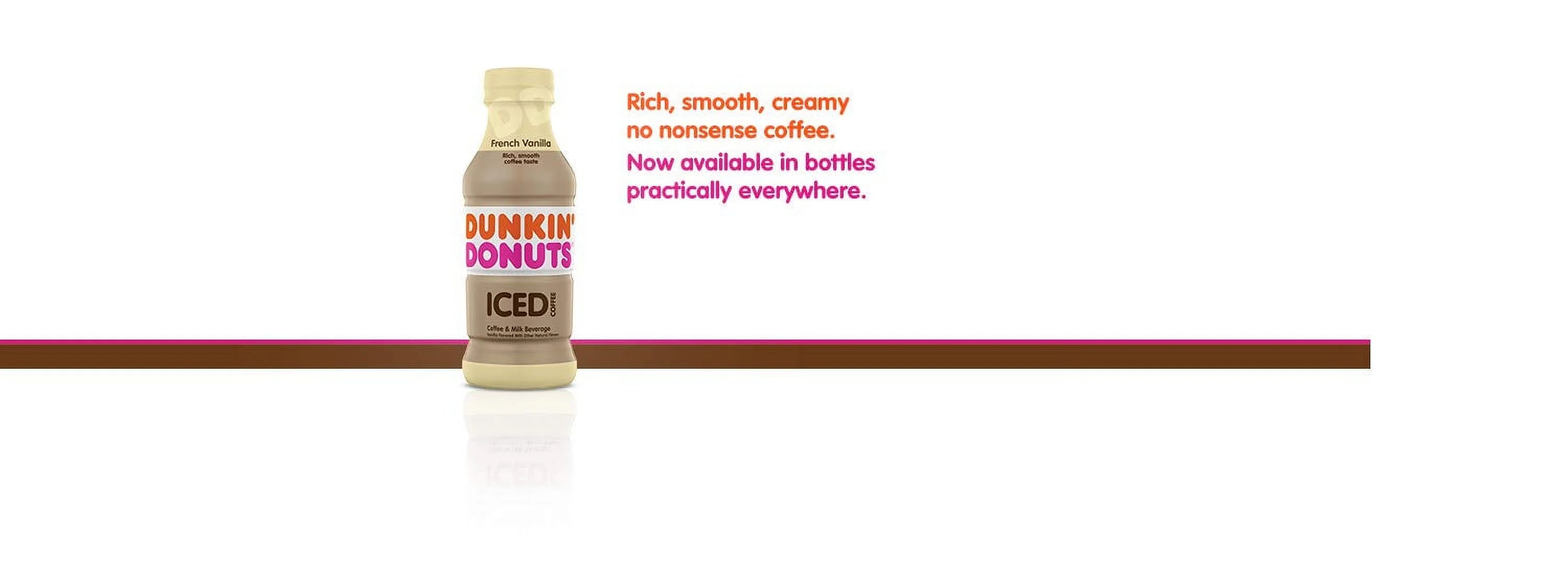 Dunkin Donuts Iced Coffee, French Vanilla, 13.7 Fluid Ounce (Pack Of 12)