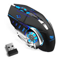 Rechargeable Wireless Bluetooth Mouse Multi-Device (Tri-Mode:BT 5.0/4.0+2.4Ghz) with 3 DPI Options, Ergonomic Optical Portable Silent Mouse for MediaPad M3 8.4 Blue Black