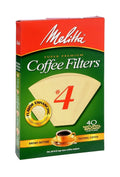 Melitta Super Premium #4 Natural Brown Coffee Filters, 40 ct Pack of 6