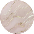 Hidove Rose Gold Marble Ripple Placemats Round Table Mats Non-Slip Washable Heat Resistant Kitchen Place Mat for Home Dining Coffee Tabletop Decoration (4PCS)
