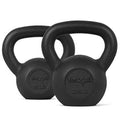 Yes4All 35 lb Cast Iron Kettlebell, Black, Combo / Set, Includes 15-20lb