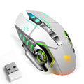 Rechargeable Wireless Bluetooth Mouse Multi-Device (Tri-Mode:BT 5.0/4.0+2.4Ghz) with 3 DPI Options, Ergonomic Optical Portable Silent Mouse for MediaPad M6 8.4 White Green