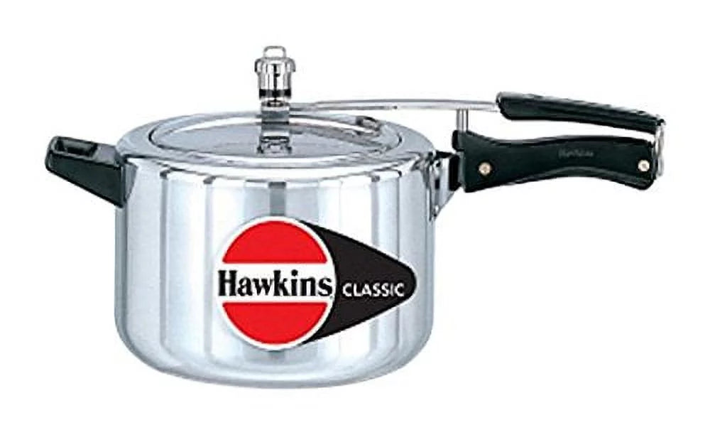 Hawkins Classic Aluminum New Improved Pressure Cooker, 5-Liter