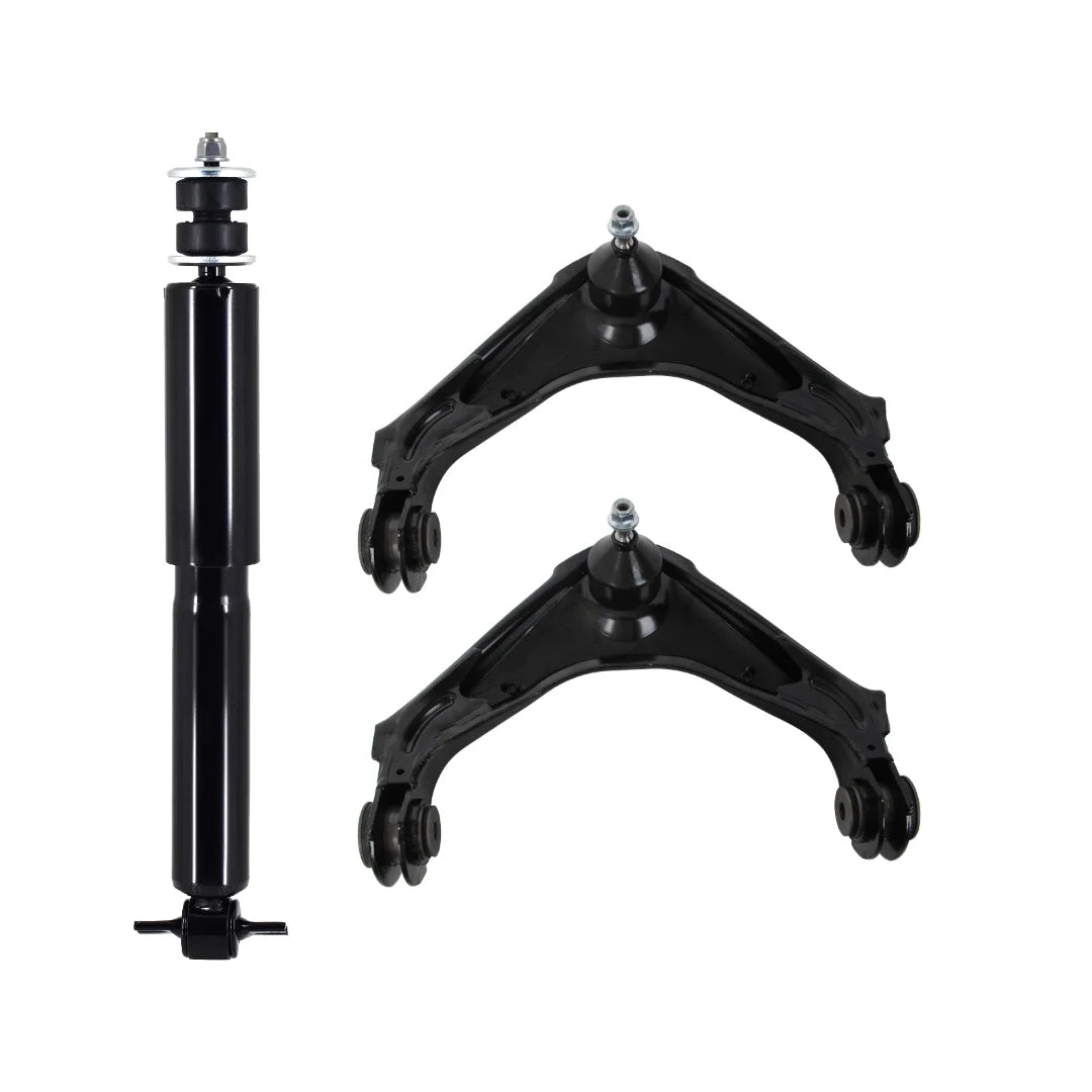 Set of 4 Front Upper Control Arm Ball Joint-Shock Absorber For 2001 2002 Chevrolet Silverado 1500 HD
