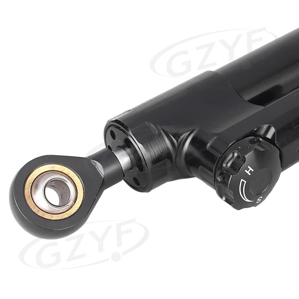 ZSWAL Motorcycle Linear Stabilizer Reversed Safety Control, Steering Damper Stabiliser For Most Motorcycle, Such as for Kawasaki for Suzuki for HONDA for Yamaha for BMW, Black