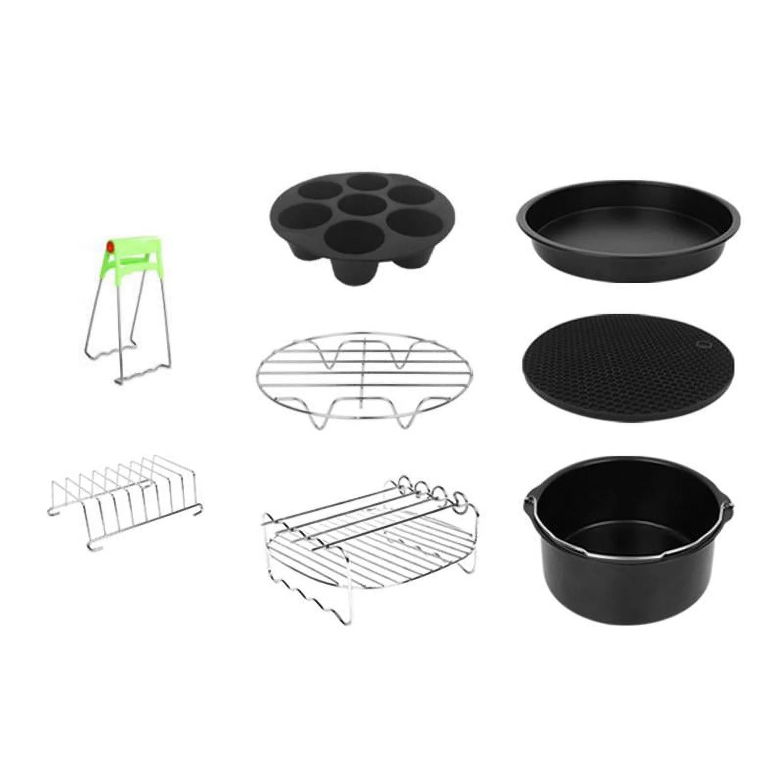Set of 8 Air Fryer Accessories Air Fryer Parts Air Fryer Accessory Kit for 3.5-6Qt Home BBQ