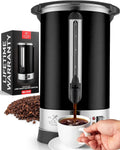 YONG 100 Cup Commercial Coffee Urn & Hot Beverage Dispenser - BPA-Free Stainless Steel Hot Water Urn for Catering - Large Two Way Dispenser With Cool Touch Handles - Quick Brewing Percolator