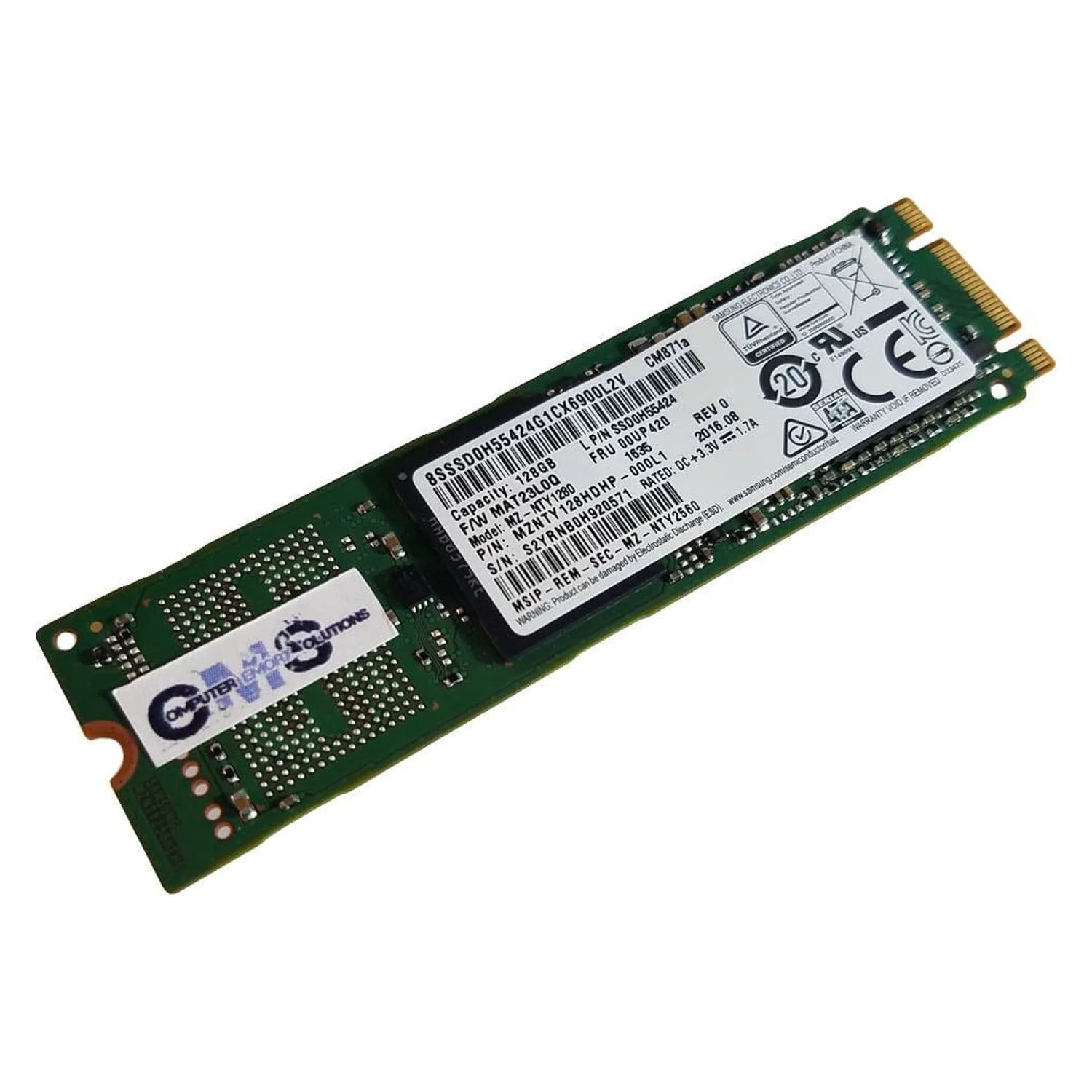 128GB SSDNow M.2 SATA 6Gb Compatible with Lenovo IdeaCentre AIO 700 Series, ThinkPad Yoga 370, ThinkPad 11e (4th Gen) Core i3-7100U, Lenovo ThinkPad 13 (2nd Gen) by CMS C67