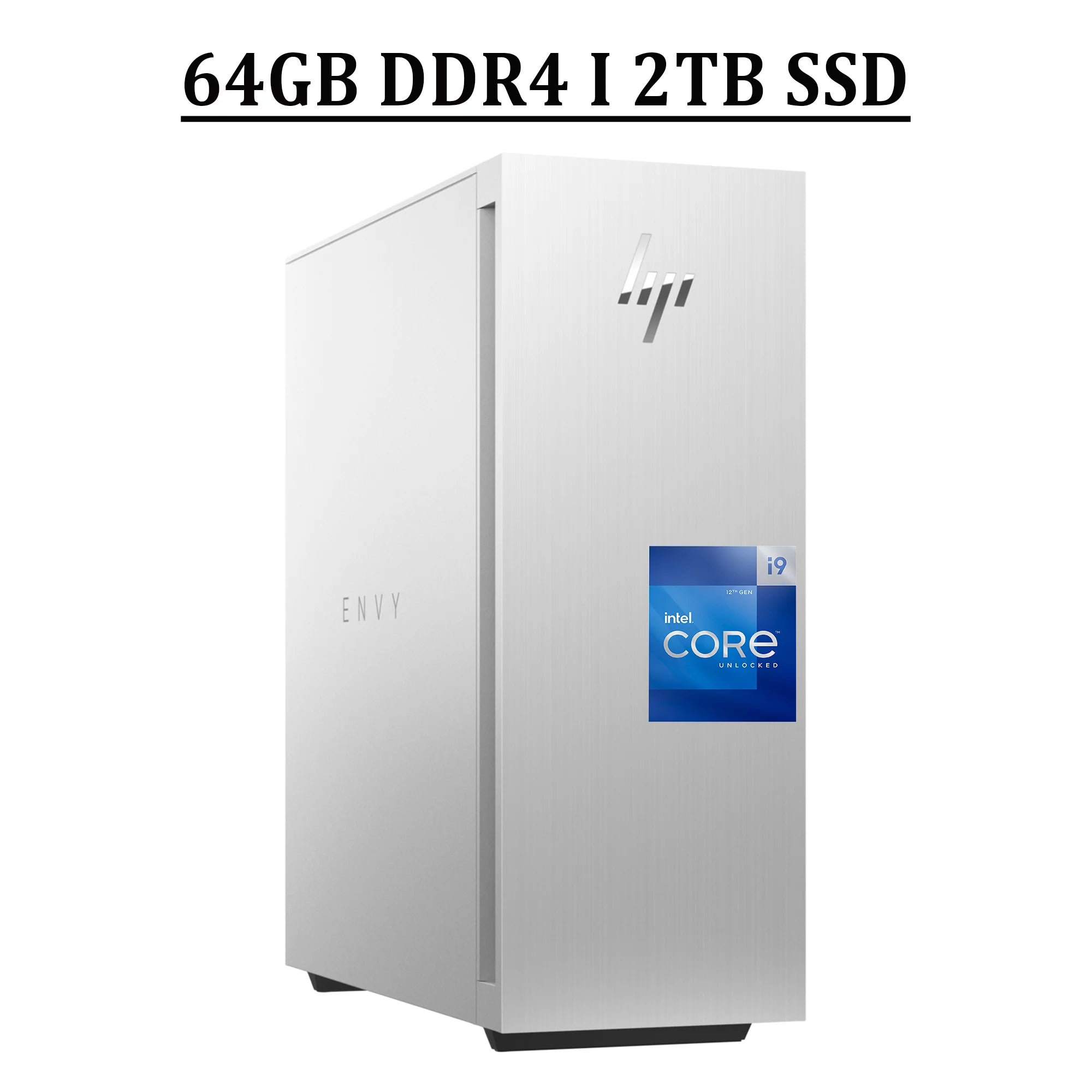 HP Envy Gaming Desktop Computer 12th Gen Intel 16-Core i9-12900 Processor 64GB DDR4 2TB SSD NVIDIA GeForce RTX 3070 8GB Graphic Intel UHD Graphics 770 DisplayPort Thunderbolt HDMI USB-C Win11 Silver