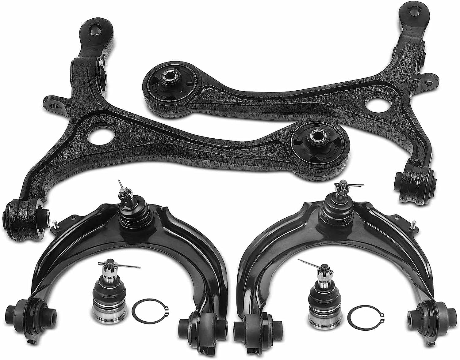 A-Premium 6Pcs Front Suspension Kit Upper Lower Control Arm Ball Joint Compatible with Honda Accord 2003-2007 Acura TSX 2004-2008