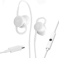 UrbanX USB-C Wired Digital Earbud Headset Compatible with Moto Edge 30 Pro and all other Type C Audio Jack Phones ¨C White