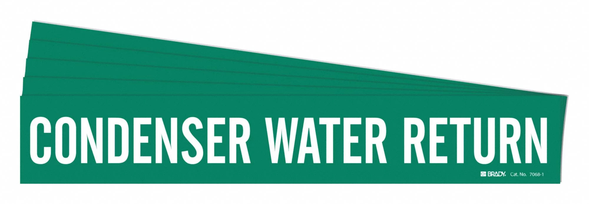 Brady Pipe Marker,Condenser Water Return,PK5  7068-1-PK