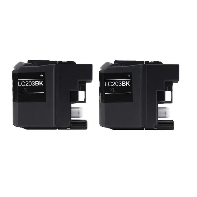 PrinterDash Compatible Replacement for Brother DCP-J562/J4120/MFC-J460/J680/J880/J4320/J4620/J5320/J5620/J5720DW Black High Yield Inkjet (2/PK-550 Page Yield) (LC-203BKS_2PK)